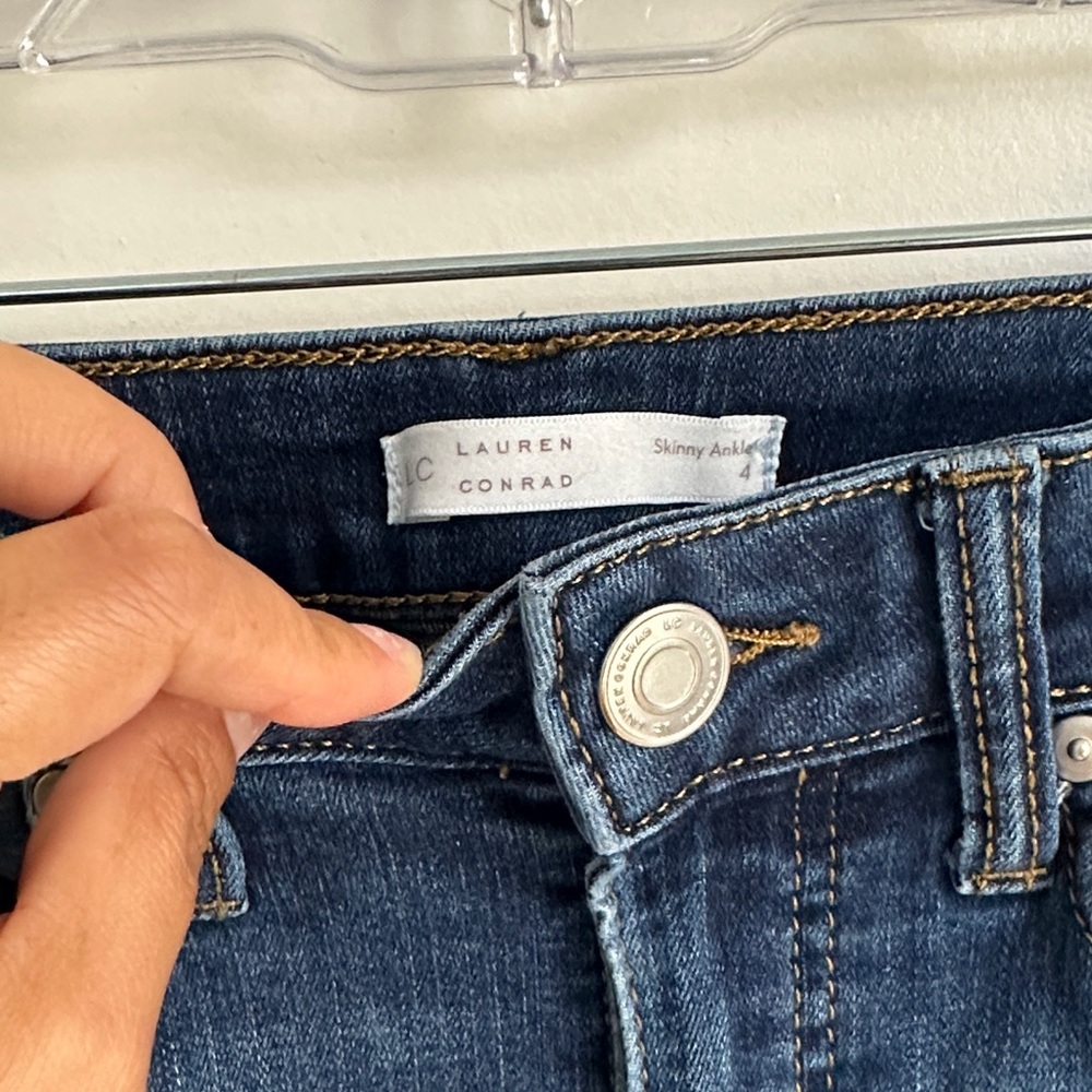 LC Lauren Conrad Dark Wash Skinny Jeans - Picture 2 of 5